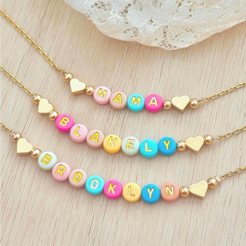 Colorful Beaded Kids Necklace kids jewelry girls accessories girls outfit